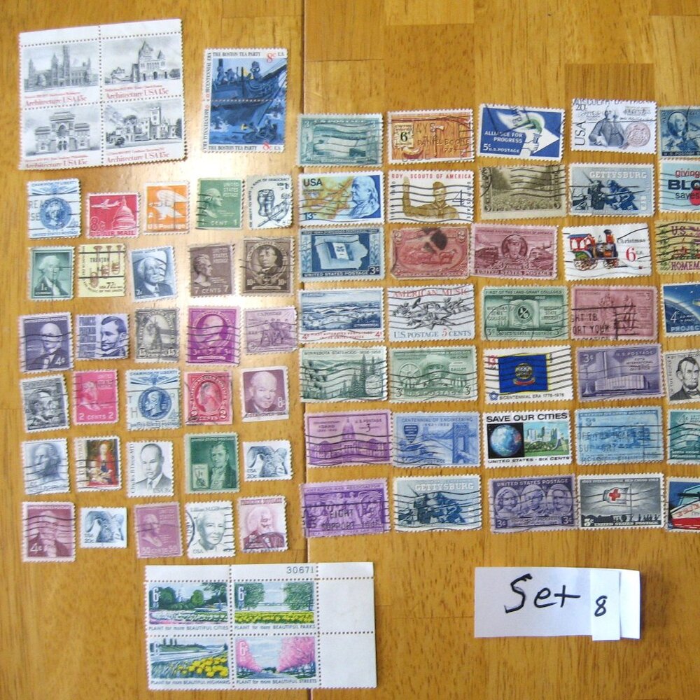 COPY - Lot Of 100 Assorted U.S. Stamps mostly from 1950 through 1981